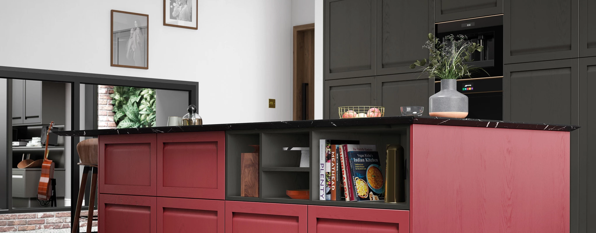 Harborne Graphite and CMS Chicory Red 1