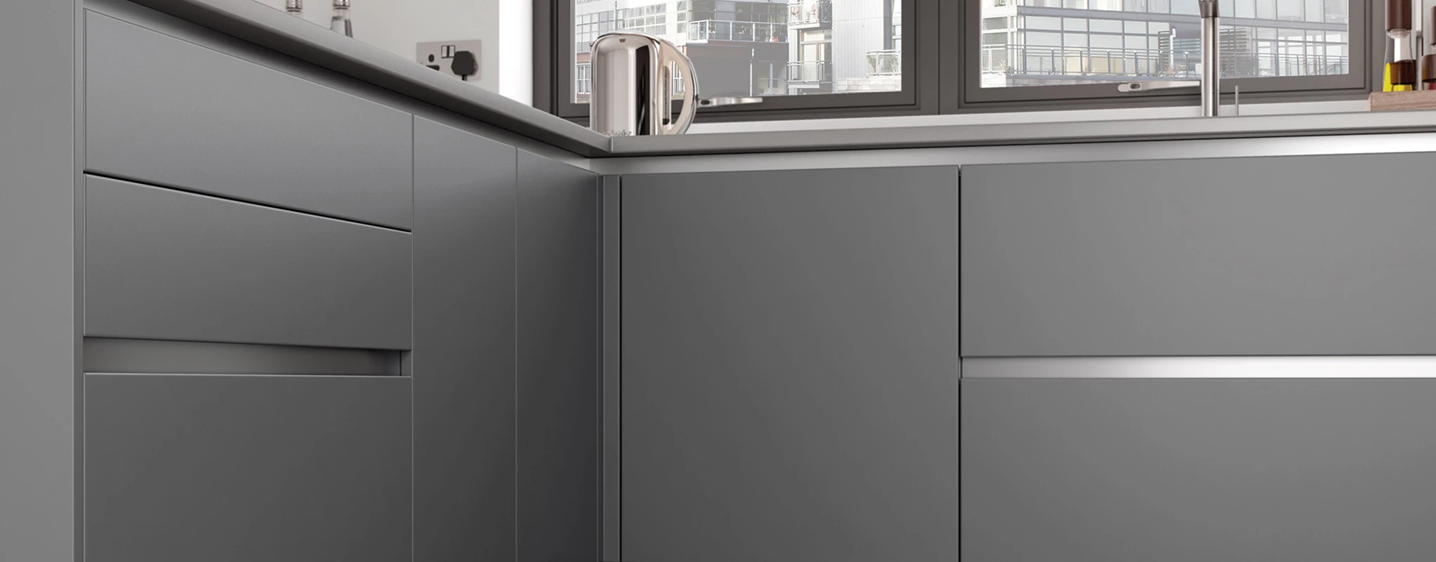 Zola Soft-Matte Dust Grey and Tavola Hacienda Black 1